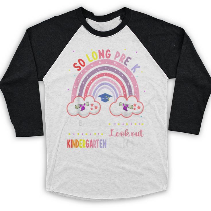 Pre k Graduation Class 2025 Graduate Pre-k Rainbow Girls Baseball Raglan Shirt