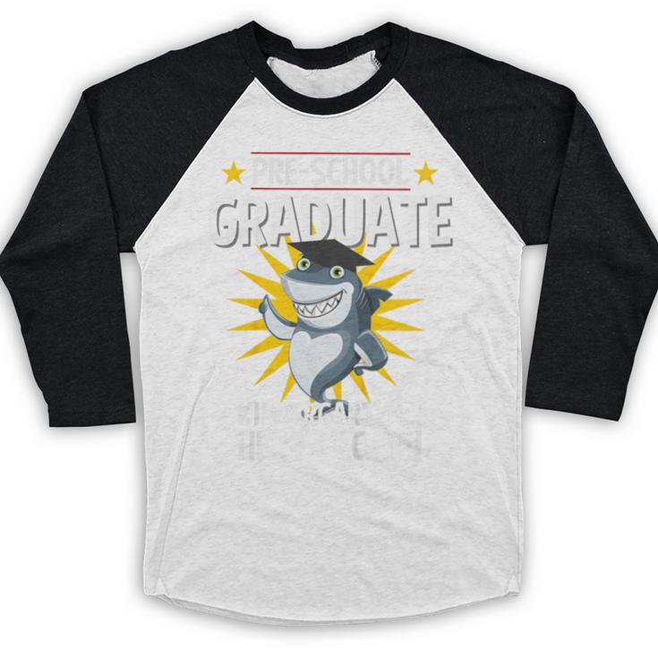 Pre K Graduation Shirts Shark Grad Toddler Baseball Raglan Shirt
