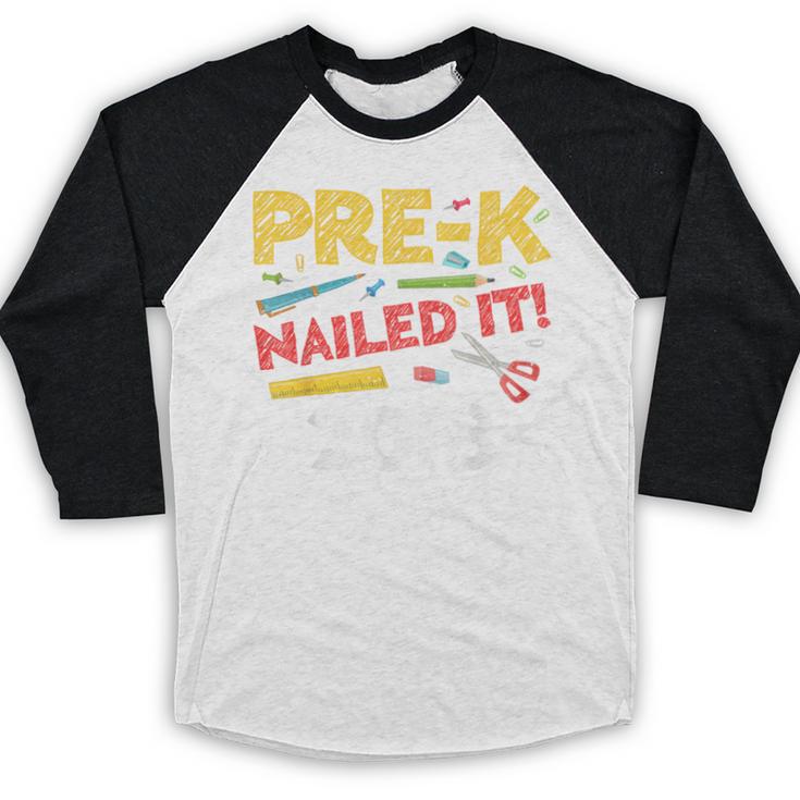 Pre-K Nailed It Class Of 2018 Graduation Baseball Raglan Shirt