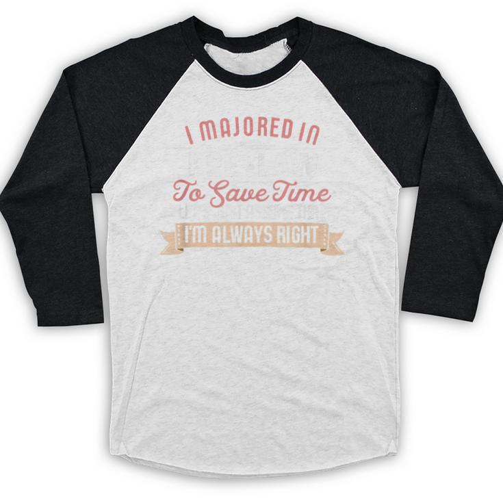 Pre-Law Major Student Shirt Graduation College Baseball Raglan Shirt