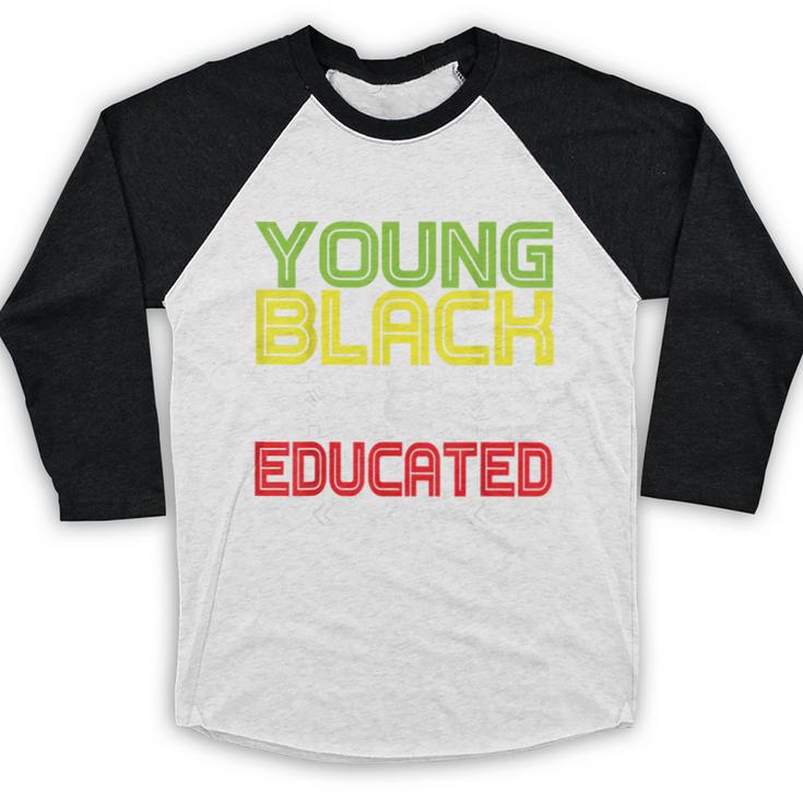 Proud African American Educated Graduation Baseball Raglan Shirt