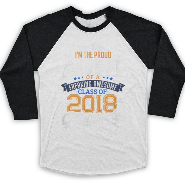 Proud Aunt Of 2018 Graduate Shirt Graduation Grad Class Baseball Raglan Shirt