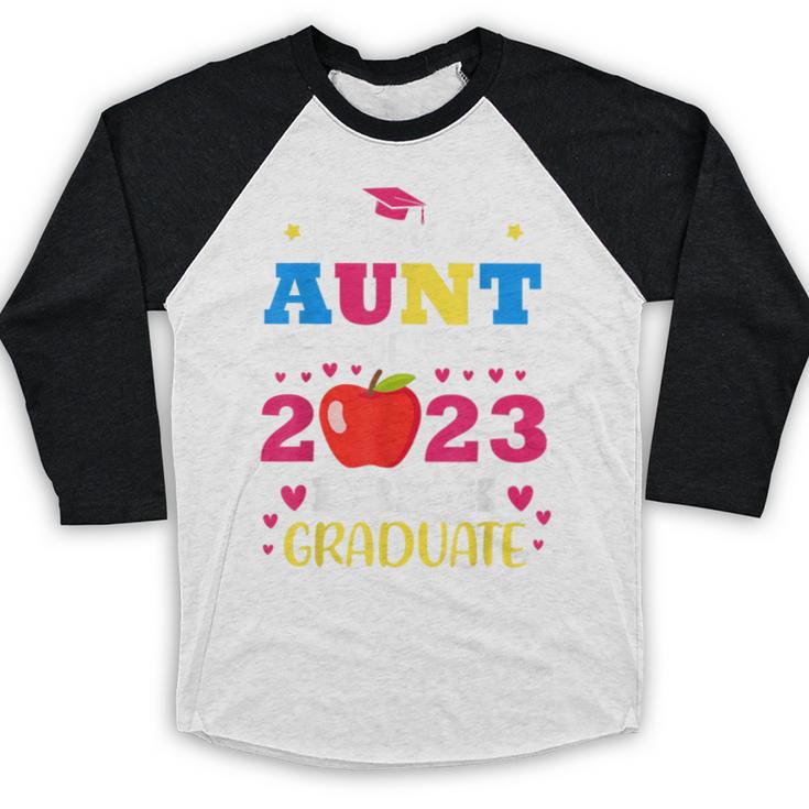 Proud Aunt Of 2023 Pre-K Graduate Senior Graduation Matching Baseball Raglan Shirt