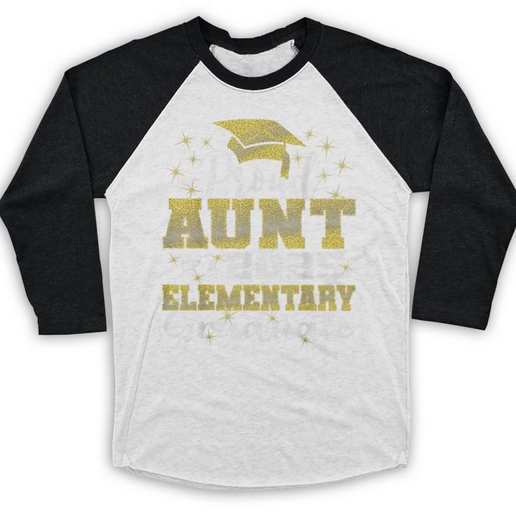 Proud Aunt Of 5th Grade Graduate 2025 Elementary Graduation Baseball Raglan Shirt