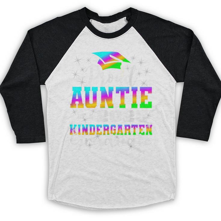 Proud Auntie Of Kindergarten Graduate 2025 Graduation Auntie Baseball Raglan Shirt