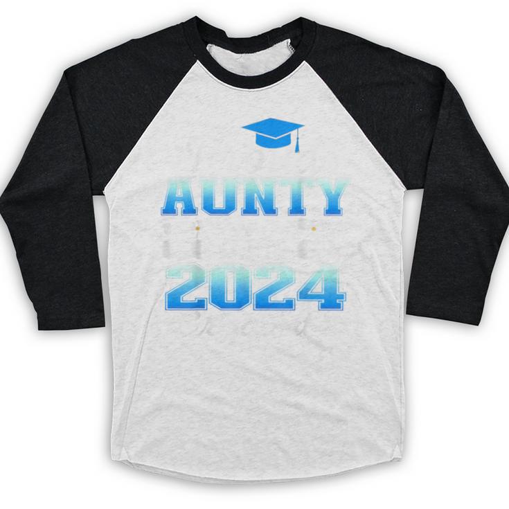 Proud Aunty Of 2024 College Graduate Family 24 Graduation Baseball Raglan Shirt