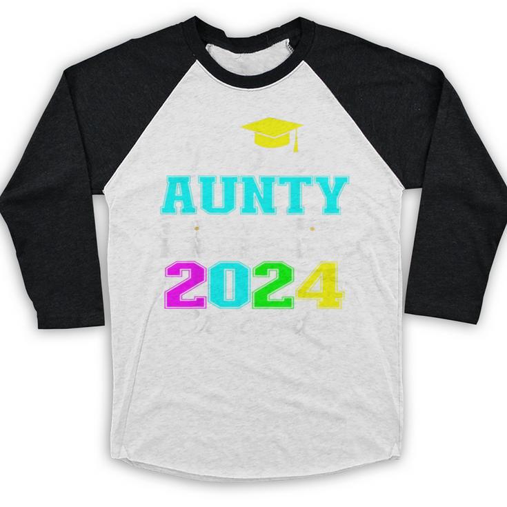 Proud Aunty Of Kindergarten Graduate 2024 Graduation Aunty Baseball Raglan Shirt