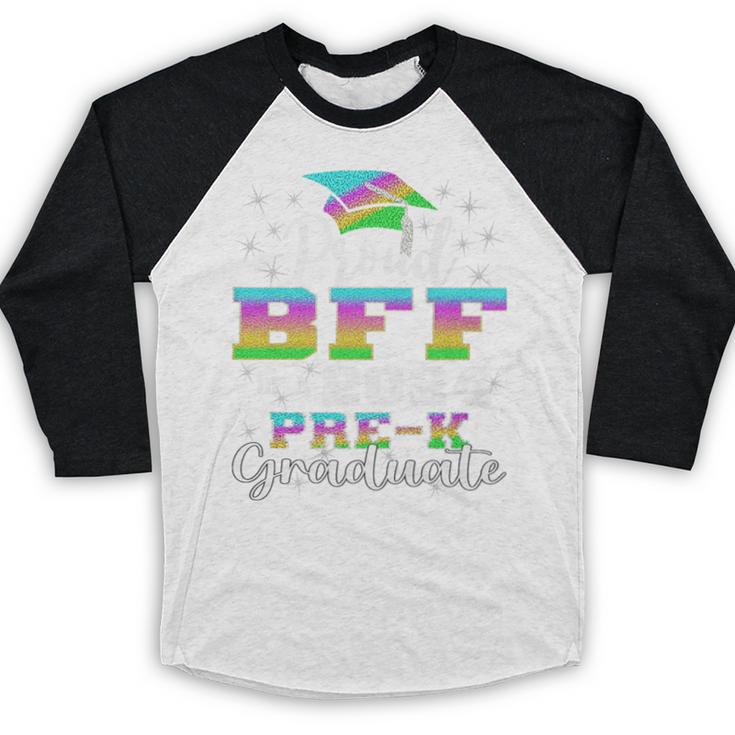 Proud Bff Of PreK School Graduate 2024 Graduation Bff Premium Baseball Raglan Shirt