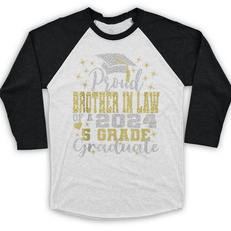 Proud Brother In Law Of 5th Grade Graduate 2024 Graduation Baseball Raglan Shirt