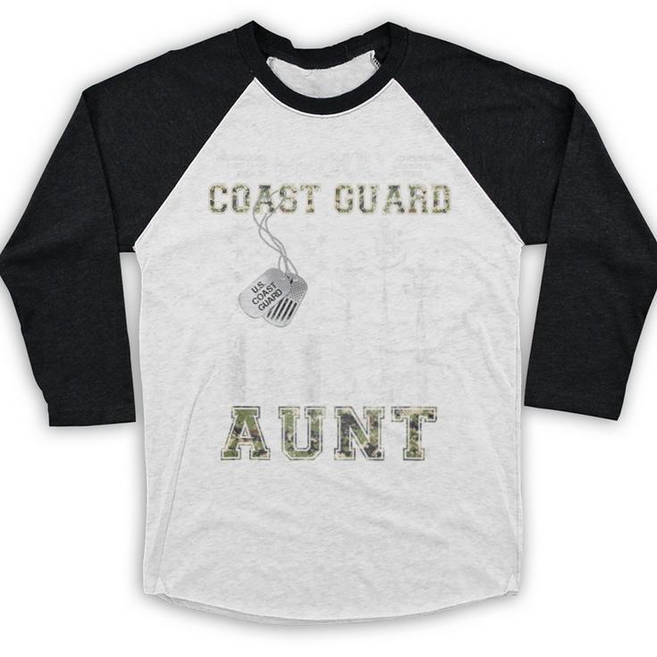 Proud Coast Guard Aunt US Coast Guard Graduation Aunt Baseball Raglan Shirt