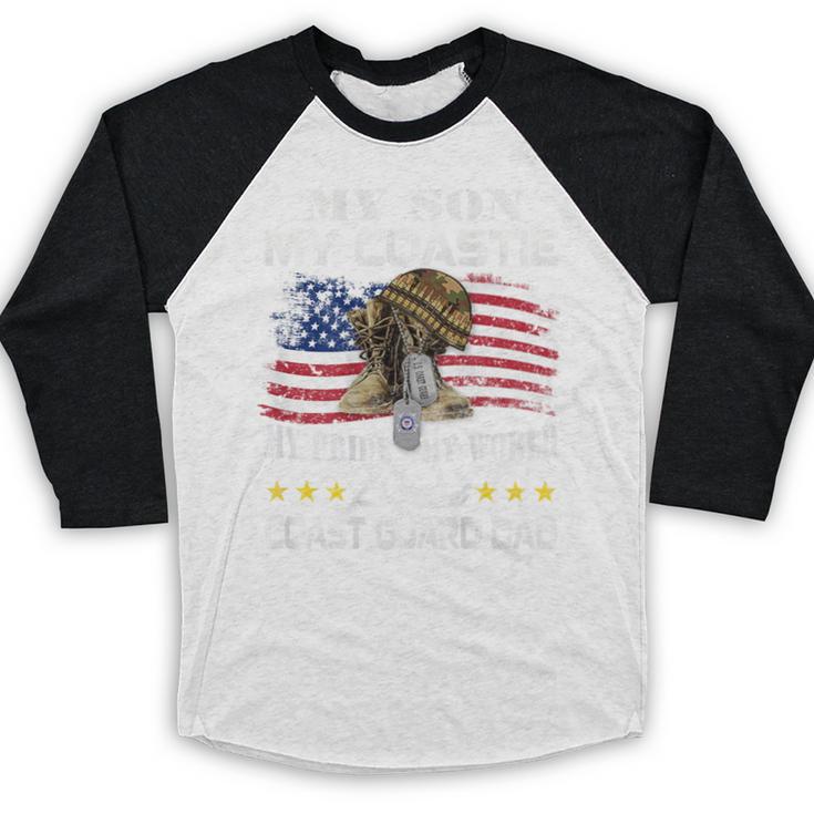 Proud Coast Guard Dad Coast Guard Graduation Dad Baseball Raglan Shirt