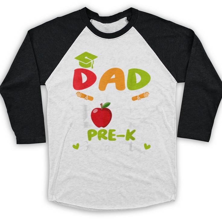 Proud Dad Of 2023 Pre K Graduate Graduation Baseball Raglan Shirt
