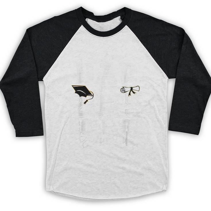 Proud Dad Of A 2025 College Graduate Graduation Baseball Raglan Shirt
