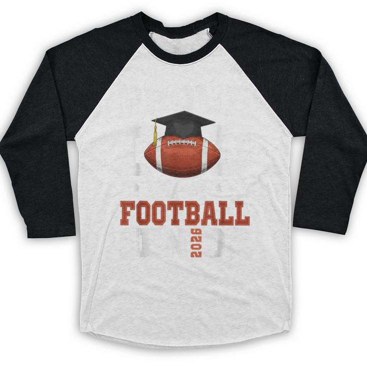 Proud Dad Of a Football Senior 2026 Graduation Baseball Raglan Shirt