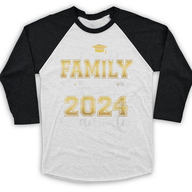 Proud Family Of Two 2024 Graduate Class 2024 Graduation Baseball Raglan Shirt