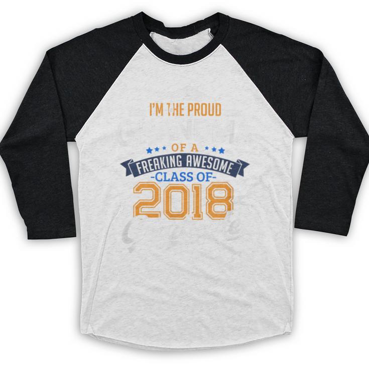 Proud Grandma Of A 2018 Graduate Shirt Graduation Grad Class Baseball Raglan Shirt