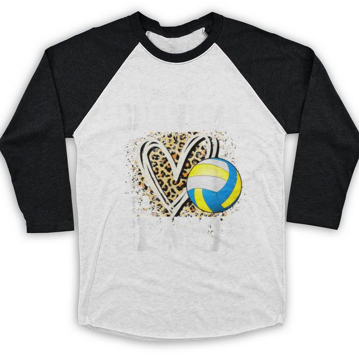 Proud Grandma Of A 2026 Senior Volleyball Graduation Leopard Baseball Raglan Shirt