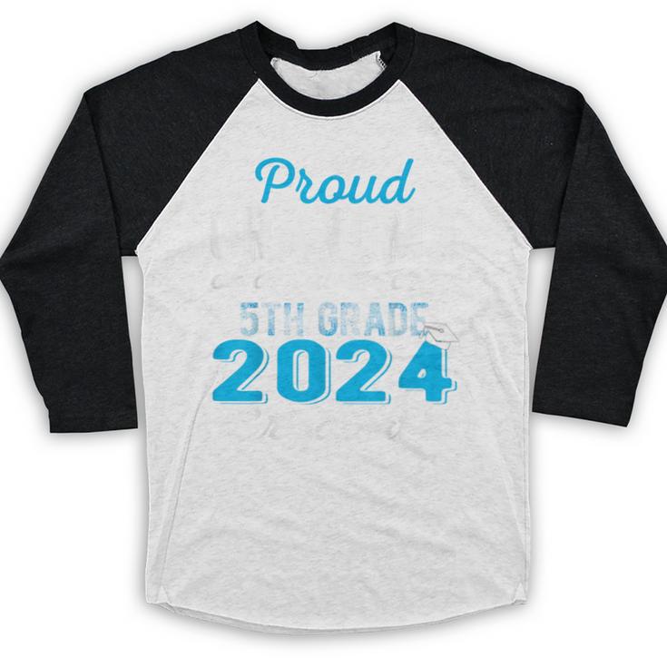 Proud Grandma Of 5th Grade Graduate 2024 Family Graduation Baseball Raglan Shirt