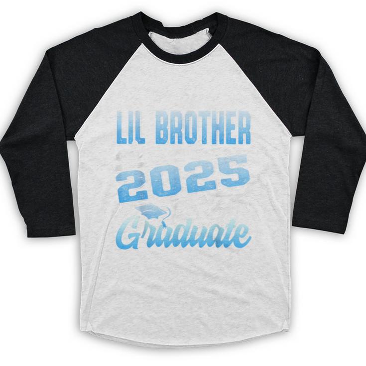 Proud Lil Brother Of 2025 Graduate College Shirt Graduation Baseball Raglan Shirt