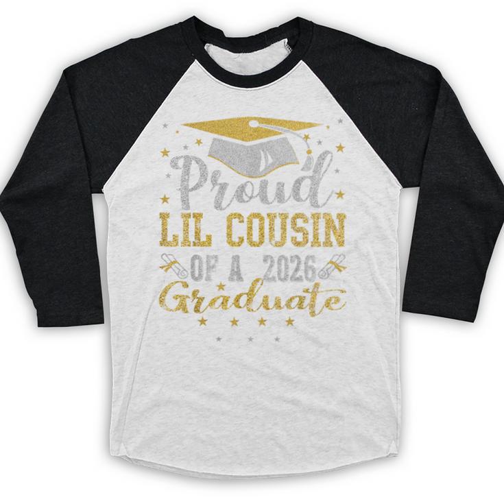 Proud Lil Cousin Of a 2026 Graduate Class Senior Graduation Baseball Raglan Shirt