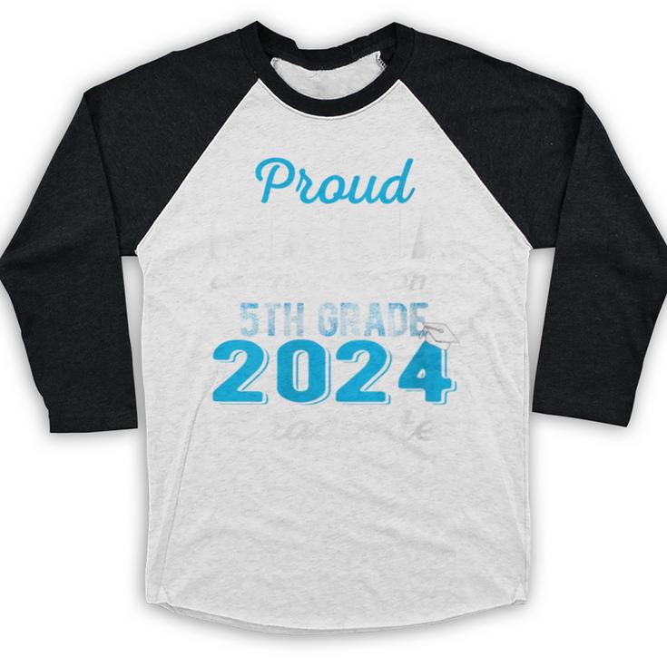 Proud Mama Of 5th Grade Graduate 2024 Elementary Graduation Baseball Raglan Shirt