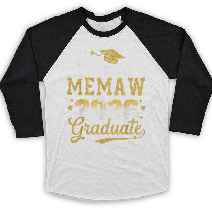 Proud Memaw Of a Class Of 2026 Graduate Senior Graduation Baseball Raglan Shirt