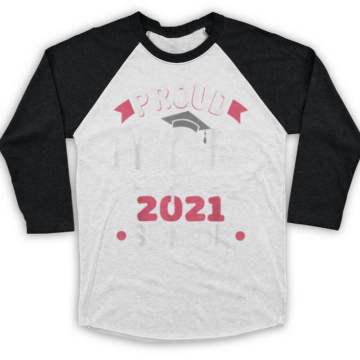 Proud Mom Of a 2021 Senior Year School Graduation Party Baseball Raglan Shirt
