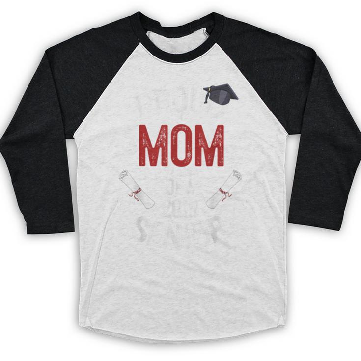Proud Mom Mother Of a 2019 Graduate TShirt Graduation Baseball Raglan Shirt