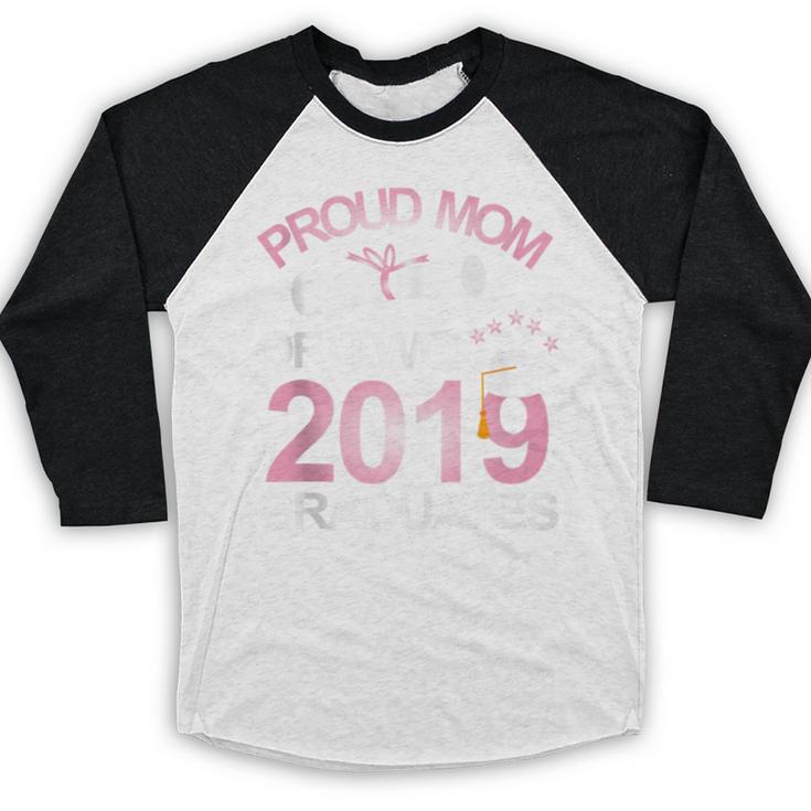 Proud Mom Of Two 2019 Graduates Twin Mama Mother Graduation Baseball Raglan Shirt