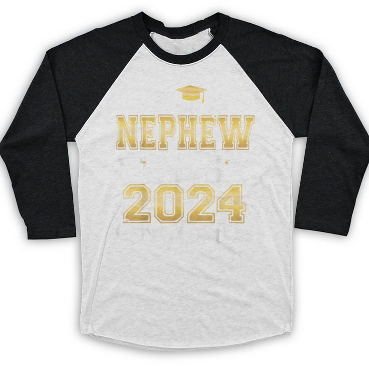 Proud Nephew Of Two 2024 Graduate Class 2024 Graduation Baseball Raglan Shirt