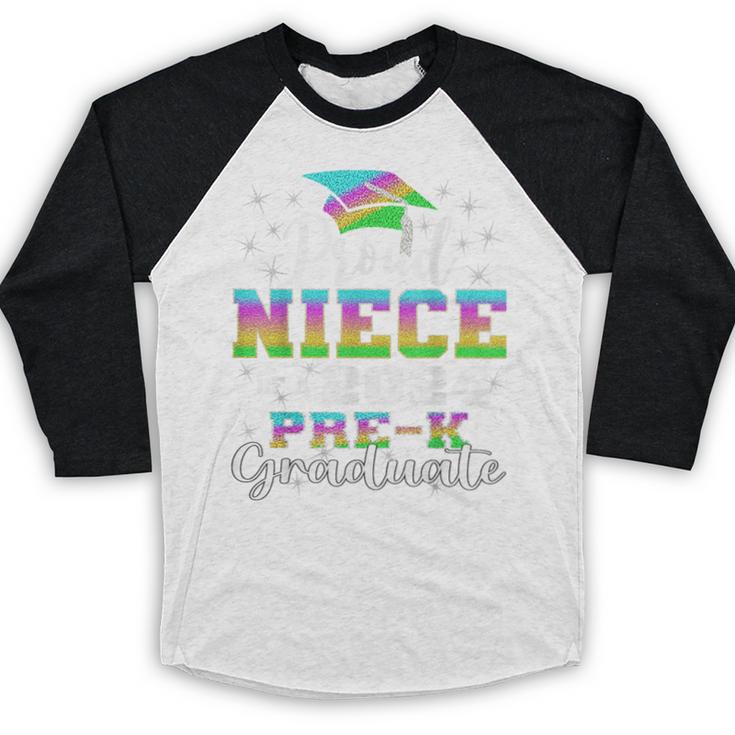 Proud Niece Of PreK School Graduate 2024 Graduation Niece Baseball Raglan Shirt