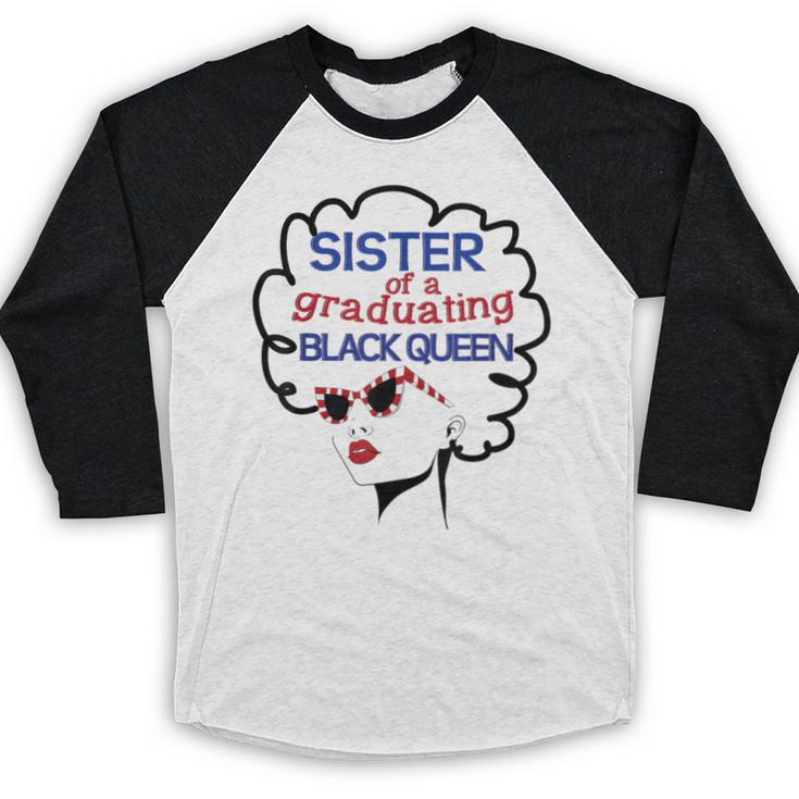 Proud Sister Queen Graduation Shirt African American Baseball Raglan Shirt