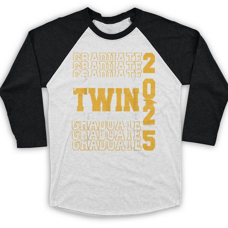 Proud Twin Of a 2025 Graduate Grad Prom Graduation Squad 25 Baseball Raglan Shirt