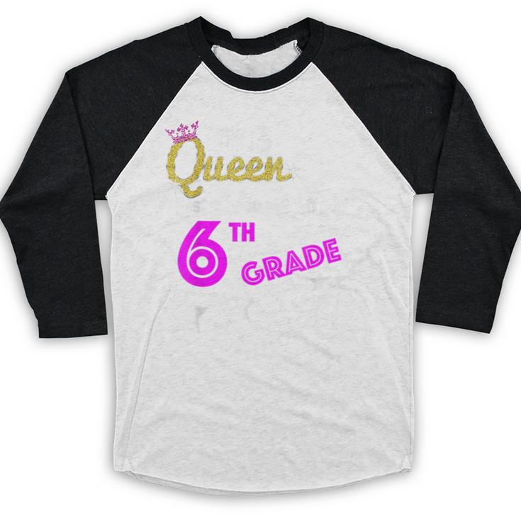 Queen 6th Grade Graduation For Girls Baseball Raglan Shirt