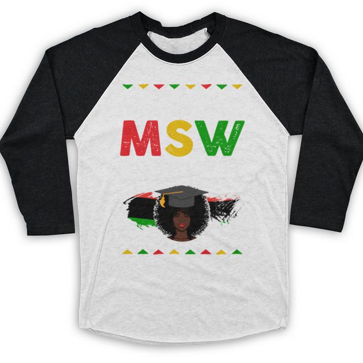 Queen MSW Social Work Grads Masters Graduation Baseball Raglan Shirt