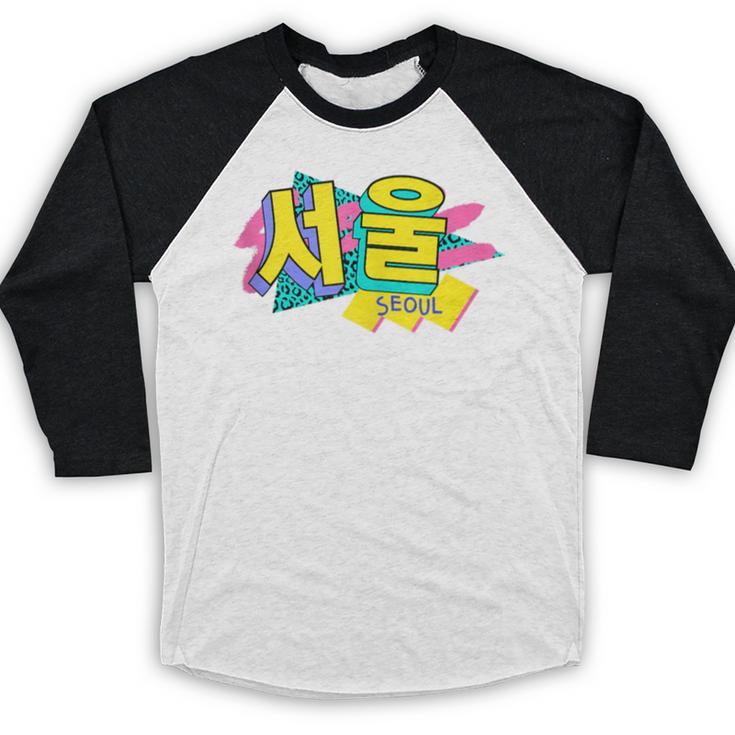 Rad Retro Seoul 90s Style Vintage South Korea 90s Nostalgia Baseball Raglan Shirt Rad Retro Seoul 90s Style Vintage South Korea 90s Nostalgia Baseball Raglan Shirt