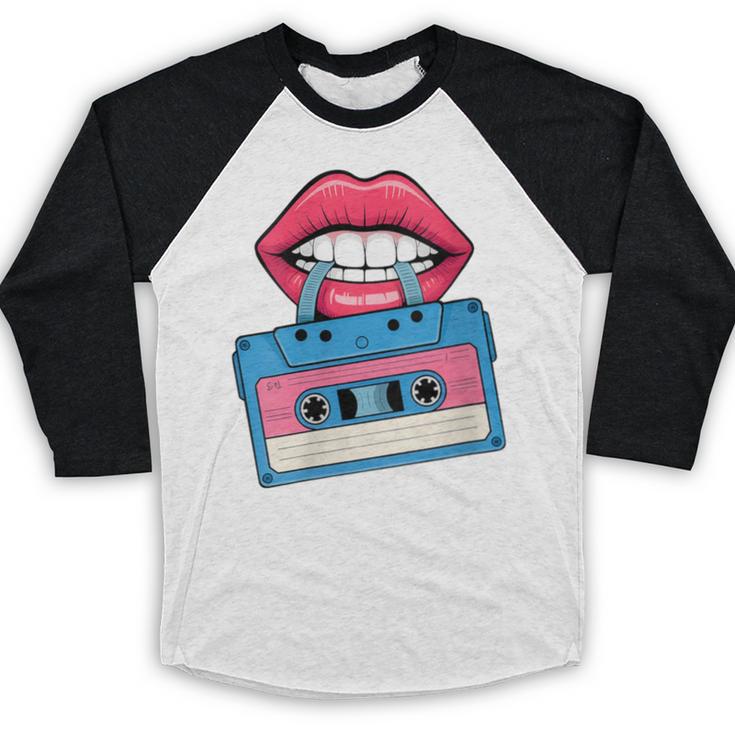 Retro 80s And 90s Cassette Perfect For Nostalgia Baseball Raglan Shirt Retro 80s And 90s Cassette Perfect For Nostalgia Baseball Raglan Shirt