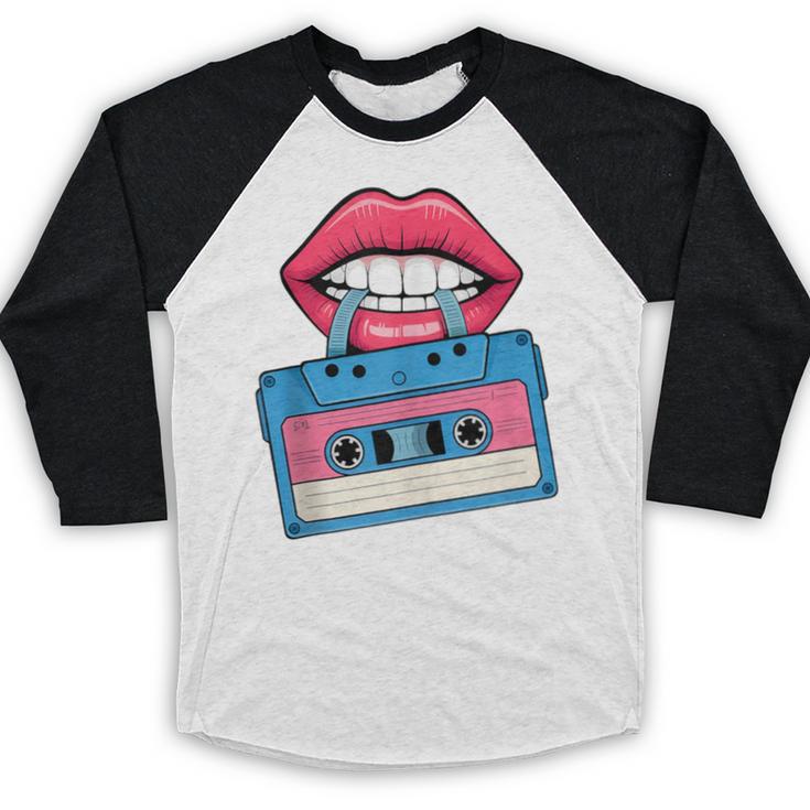 Retro 80s And 90s Cassette Perfect For Nostalgia Baseball Raglan Shirt
