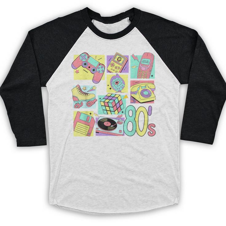 Retro 80s Nostalgia 1980s Throwback Party Costume Baseball Raglan Shirt Retro 80s Nostalgia 1980s Throwback Party Costume Baseball Raglan Shirt
