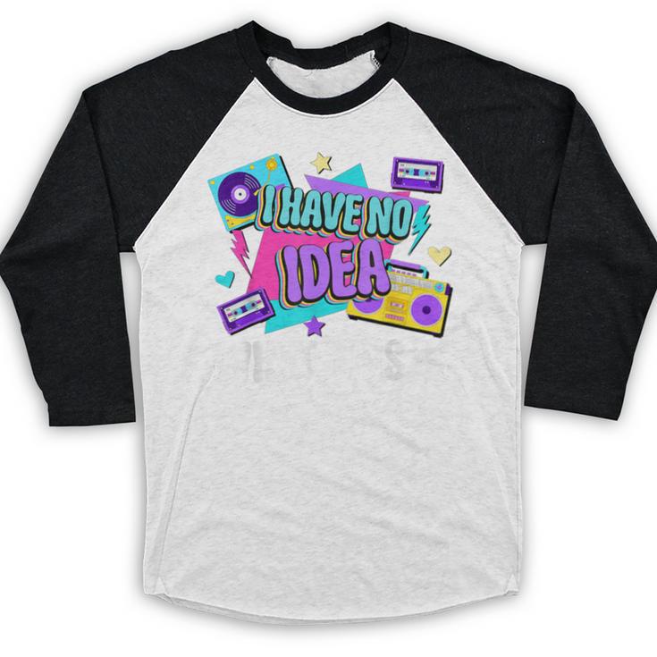 Retro 80s Style 90s Pop Fashion Nostalgia Eighties Music Baseball Raglan Shirt
