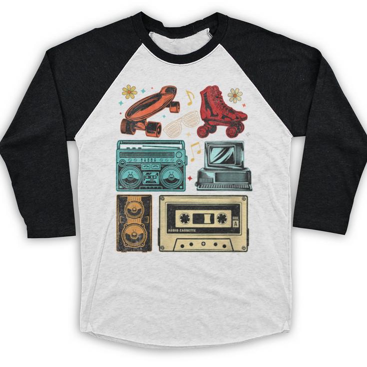 Retro Cassette 70s 80s 90s Music Vintage Party Nostalgia Baseball Raglan Shirt Retro Cassette 70s 80s 90s Music Vintage Party Nostalgia Baseball Raglan Shirt