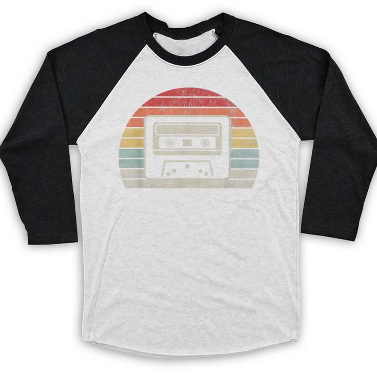 Retro Cassette Tape 80s 90s Nostalgia Baseball Raglan Shirt Retro Cassette Tape 80s 90s Nostalgia Baseball Raglan Shirt