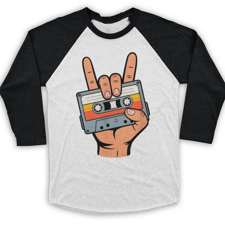 Retro Cassette Tape For 80s & 90s Nostalgia Baseball Raglan Shirt