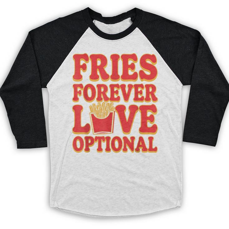 Retro Fast Food Nostalgia Vintage Diner Fries Shakes Burgers Baseball Raglan Shirt
