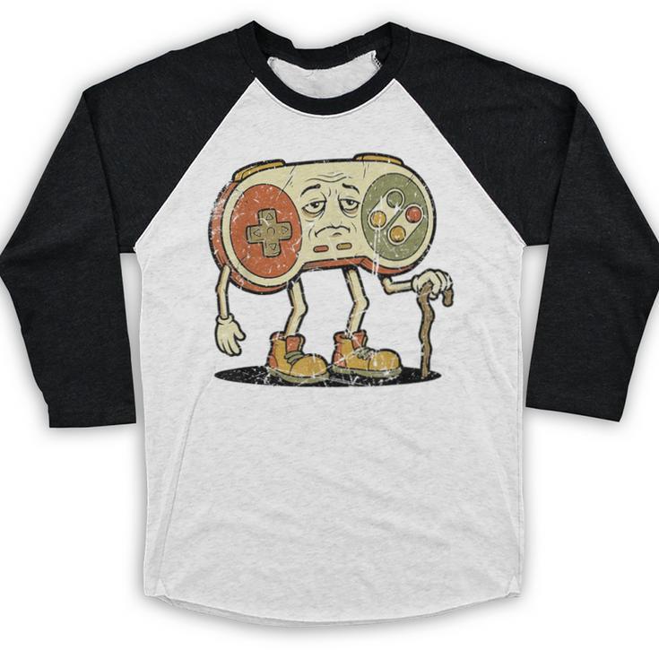 Retro Gamer 80s 90s Gaming Nostalgia Video Game Men Baseball Raglan Shirt
