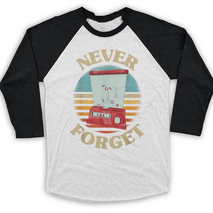 Retro Gaming Never Forget Nostalgia Vintage Baseball Raglan Shirt