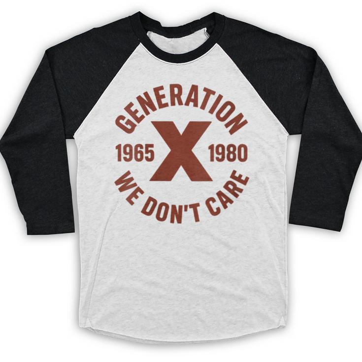 Retro Gen X 1965-1980 Sarcastic Nostalgia Graphic Baseball Raglan Shirt Retro Gen X 1965-1980 Sarcastic Nostalgia Graphic Baseball Raglan Shirt