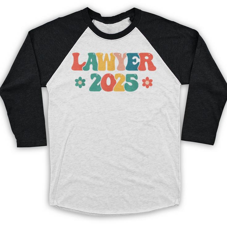 Retro Lawyer 2025 Attorney School Graduation Student Lawyer Baseball Raglan Shirt