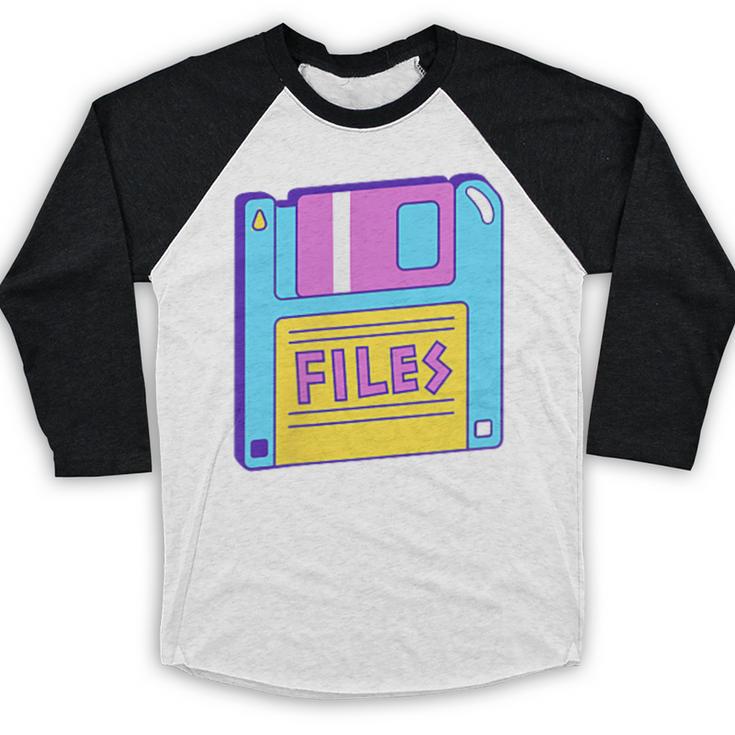 Retro TechnologyOld School Floppy Nostalgia 90s Generation Baseball Raglan Shirt Retro TechnologyOld School Floppy Nostalgia 90s Generation Baseball Raglan Shirt