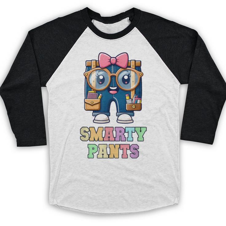Sarcastic Little MISS SMARTY PANTS Graduation Alumni Game On Baseball Raglan Shirt